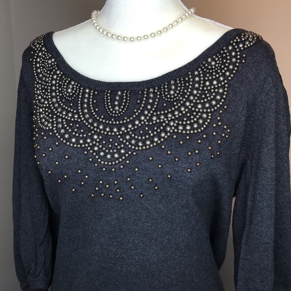 beaded sweater dress